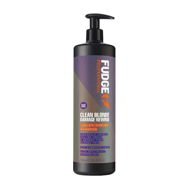 Fudge Clean Blonde Damage Rewind Violet-Toning Shampoo