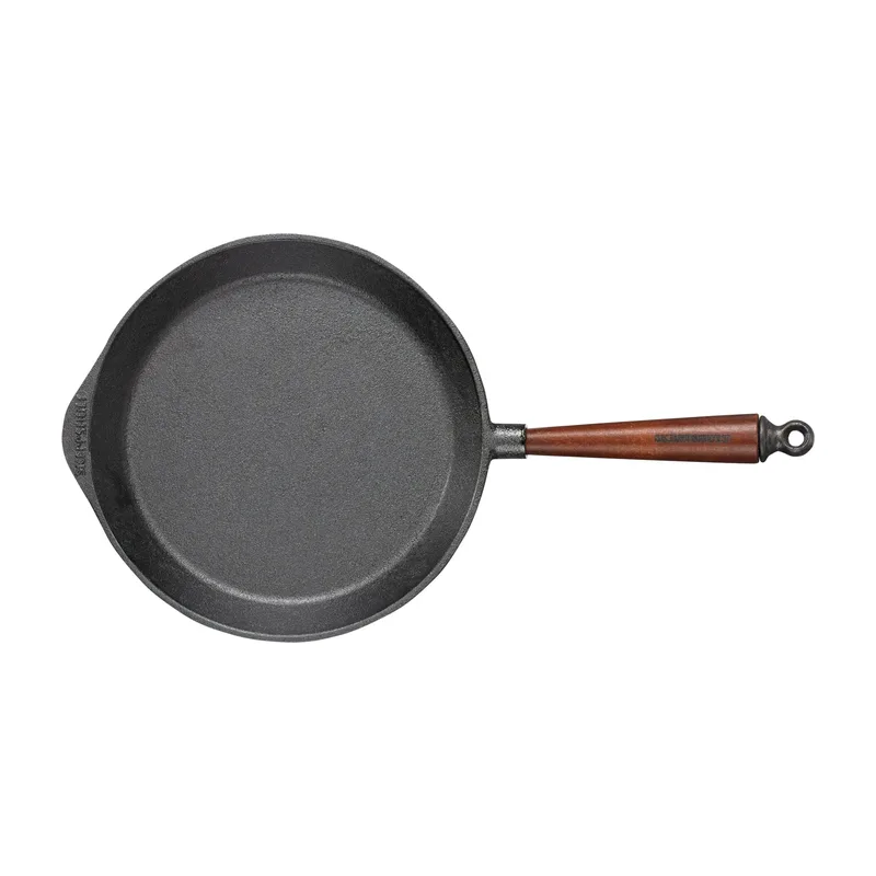 Skeppshult stekpanna gjutjärn 28 cm med trähandtag