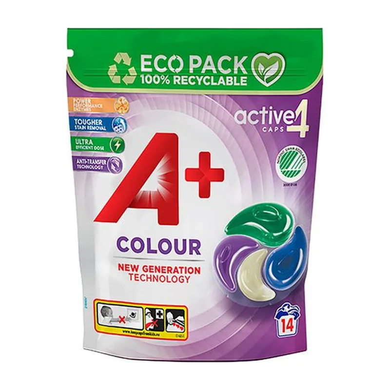 A+ Color Active4 tvättkapslar 14 st